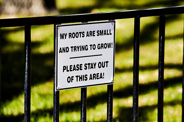 istock Stay out of Area Sign 518400194