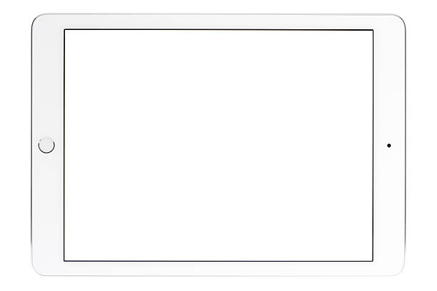 9.7- дюймовый ipad pro с белым экраном — горизонтально - ipad mini ipad white small стоковые фото и изображения