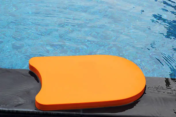 Kickboard in the swimming pool.