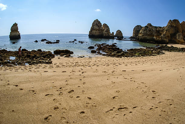 istock Scenic beach at Lagos, Portugal 518404139