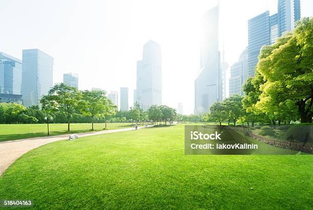 Park En El Centro Financiero De Lujiazui Shanghai China Foto de stock y más banco de imágenes de Parque público