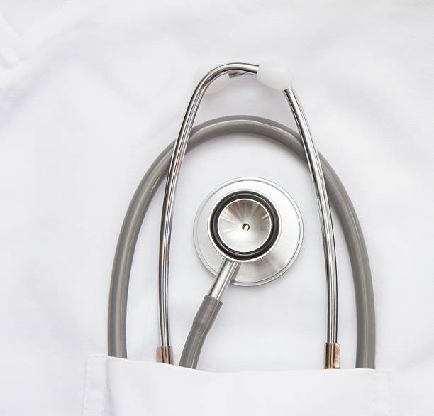 istock Medical stethoscope on white background. 518406960