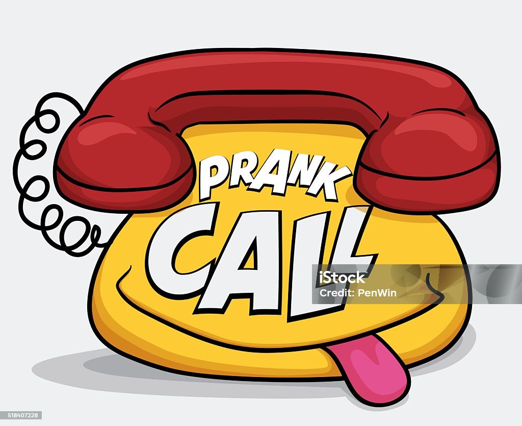 Funny Cartoon Phone For April Fools Call Prank Stock Illustration -  Download Image Now - Day, Fool, Mischief - iStock