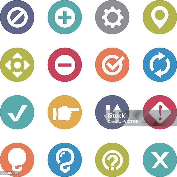 Web Button Icons Circle Series Stock Illustration - Download Image Now - Plus Sign, Icon Symbol, Check Mark