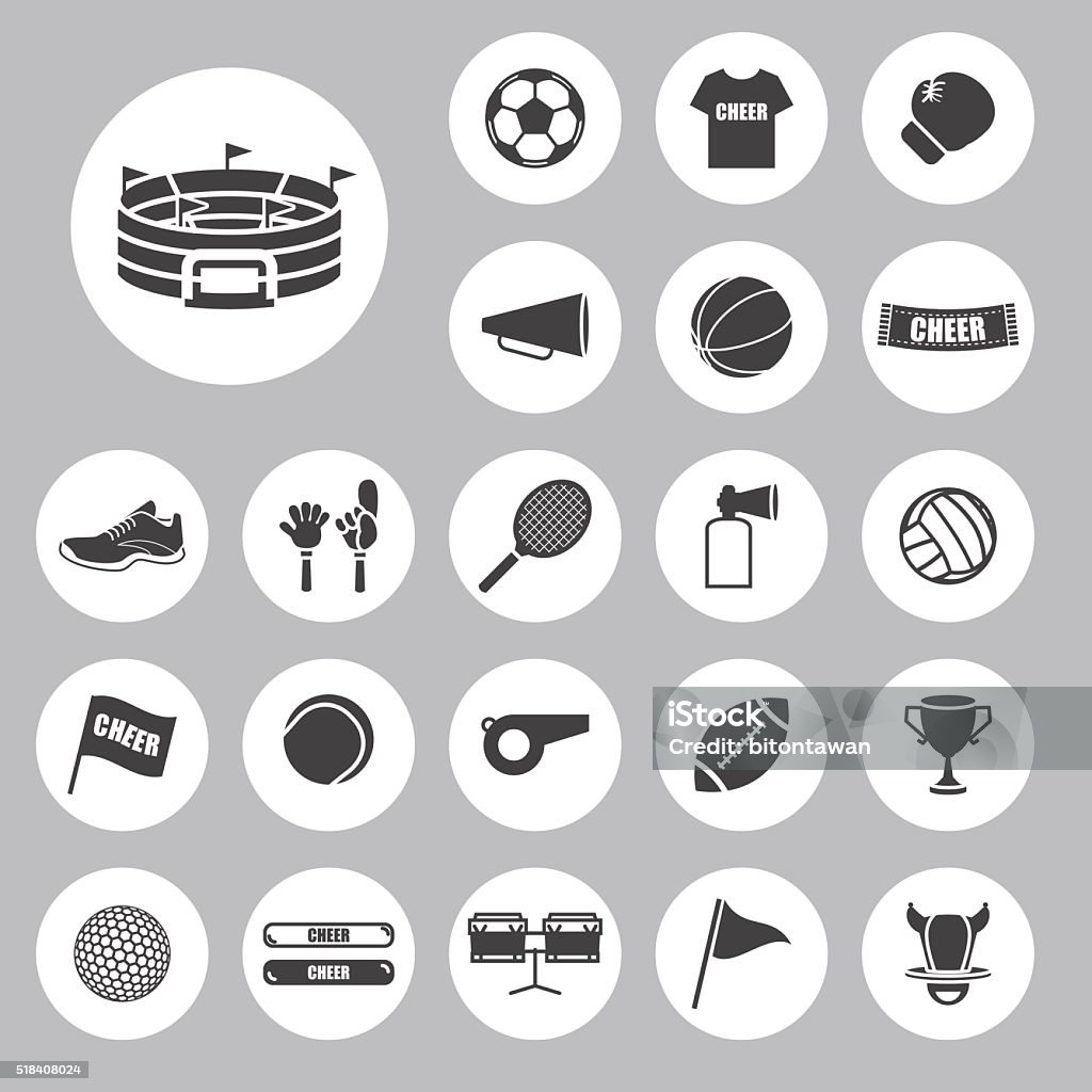 Sports  and cheer In the arena icons Icon Symbol stock vector