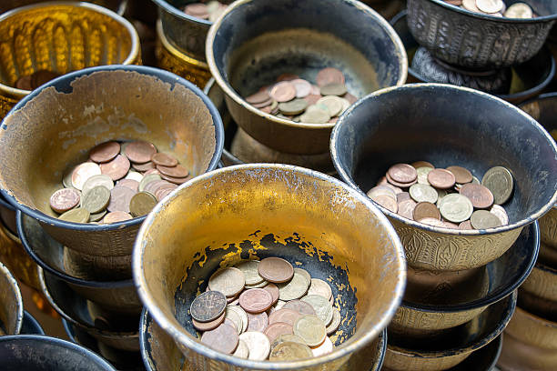 istock Satang Coin and Thai Baht Coin for Philanthropy 518412458