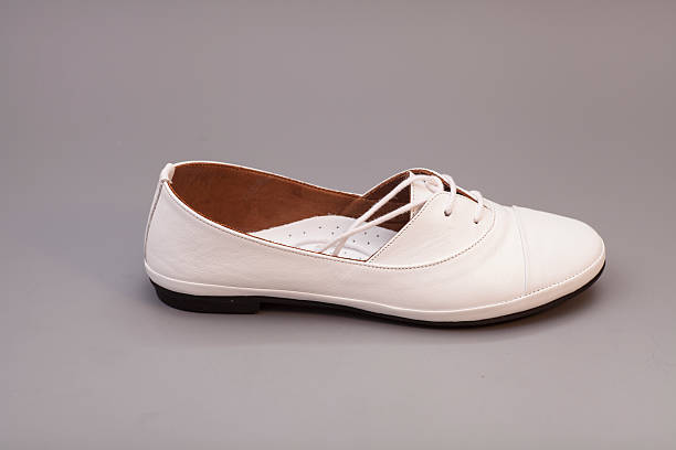 istock White Shoe isolated on gray background 518422418
