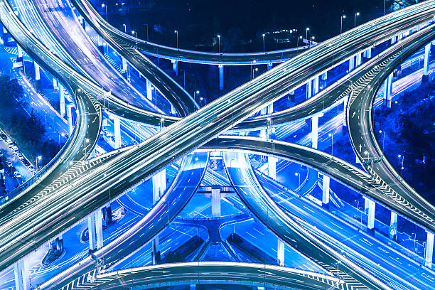 istock Shanghai Yan'an Elevated Road at night 518423096