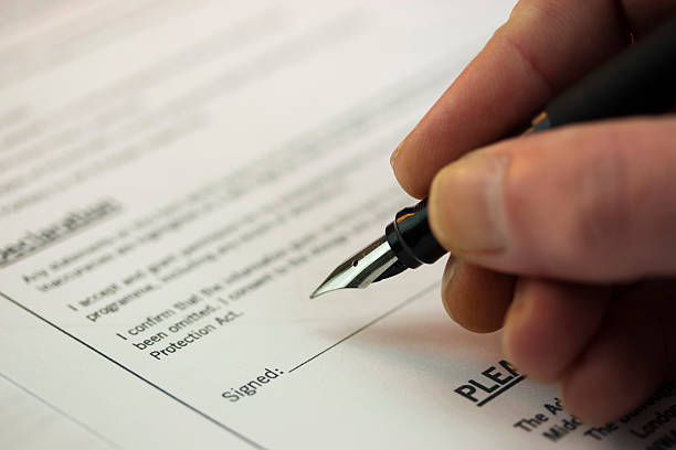 istock Close up of a university application form 518423944