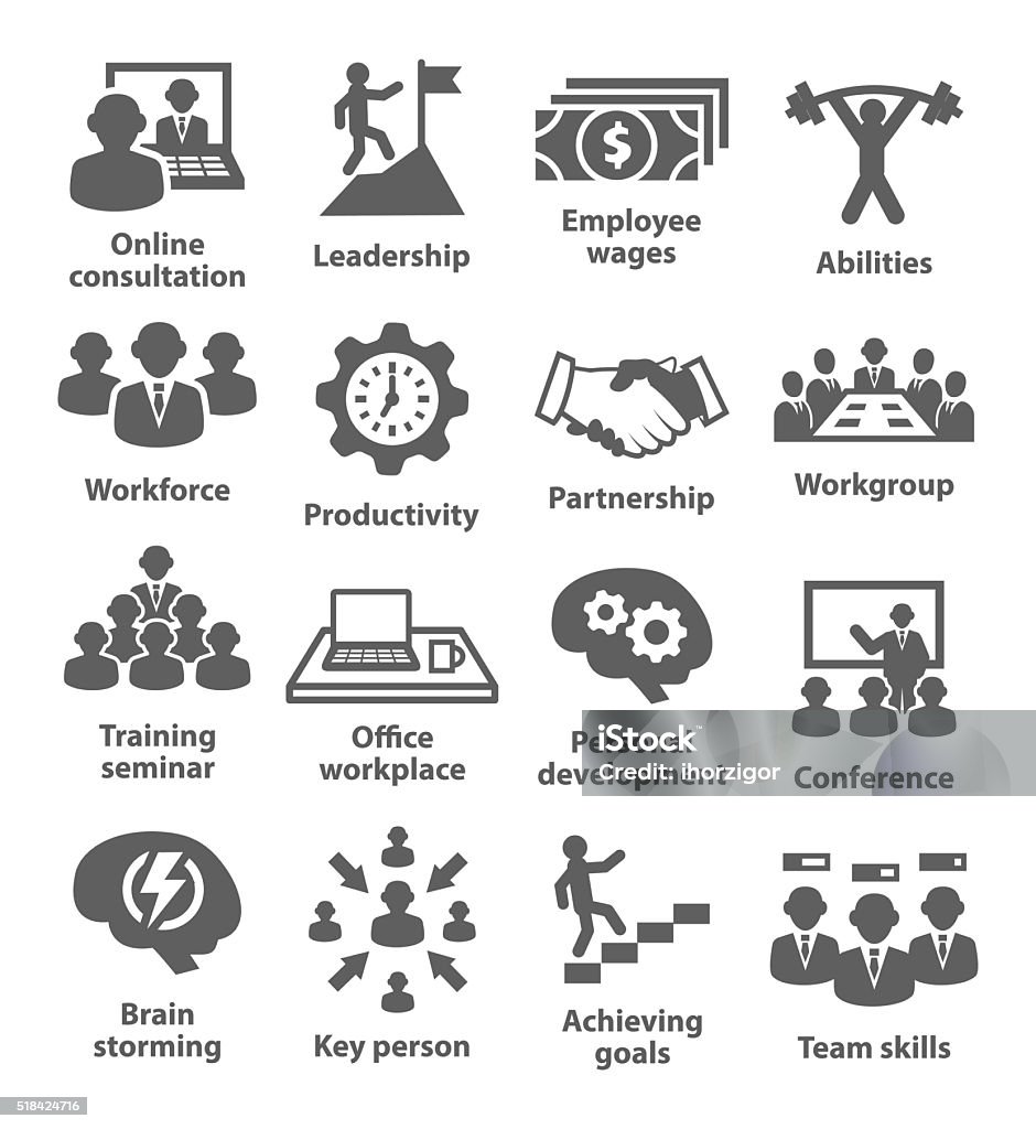 Business management icons. Pack 11. Business management icons on white. Pack 11. Icon Symbol stock vector