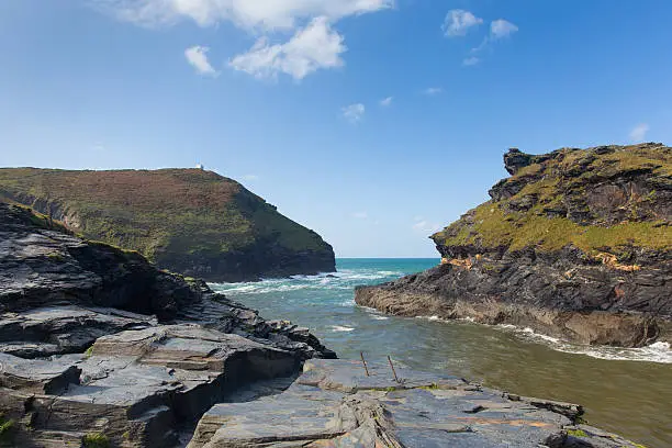 Boscastle North Cornwall between Bude and Tintagel England UK on a beautiful sunny day
