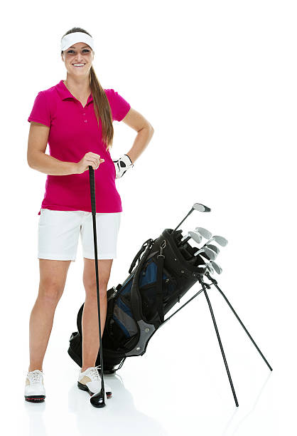 istock Smiling golfer holding golf and looking at camera 518426094