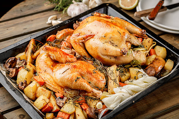 istock Homemade Potato and Herb with Whole Chicken 518426298