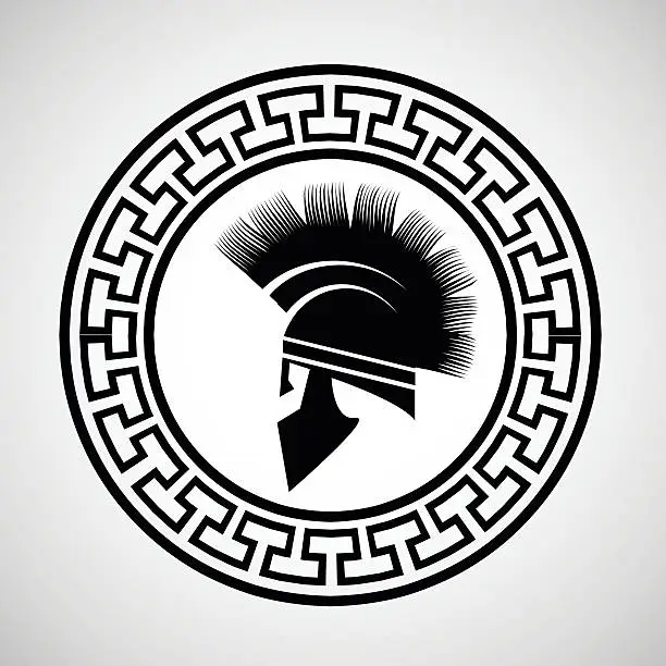 Vector illustration of greek helmet