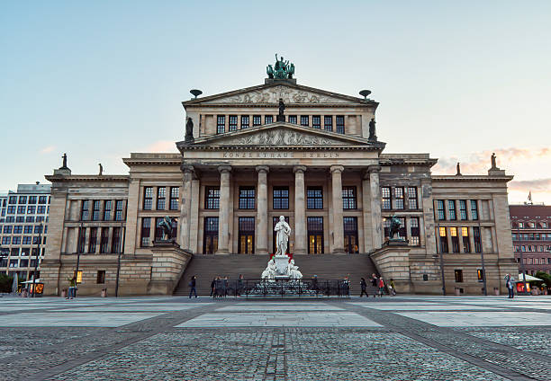 istock Concert Hall in Berlin, blue sky, 518427100