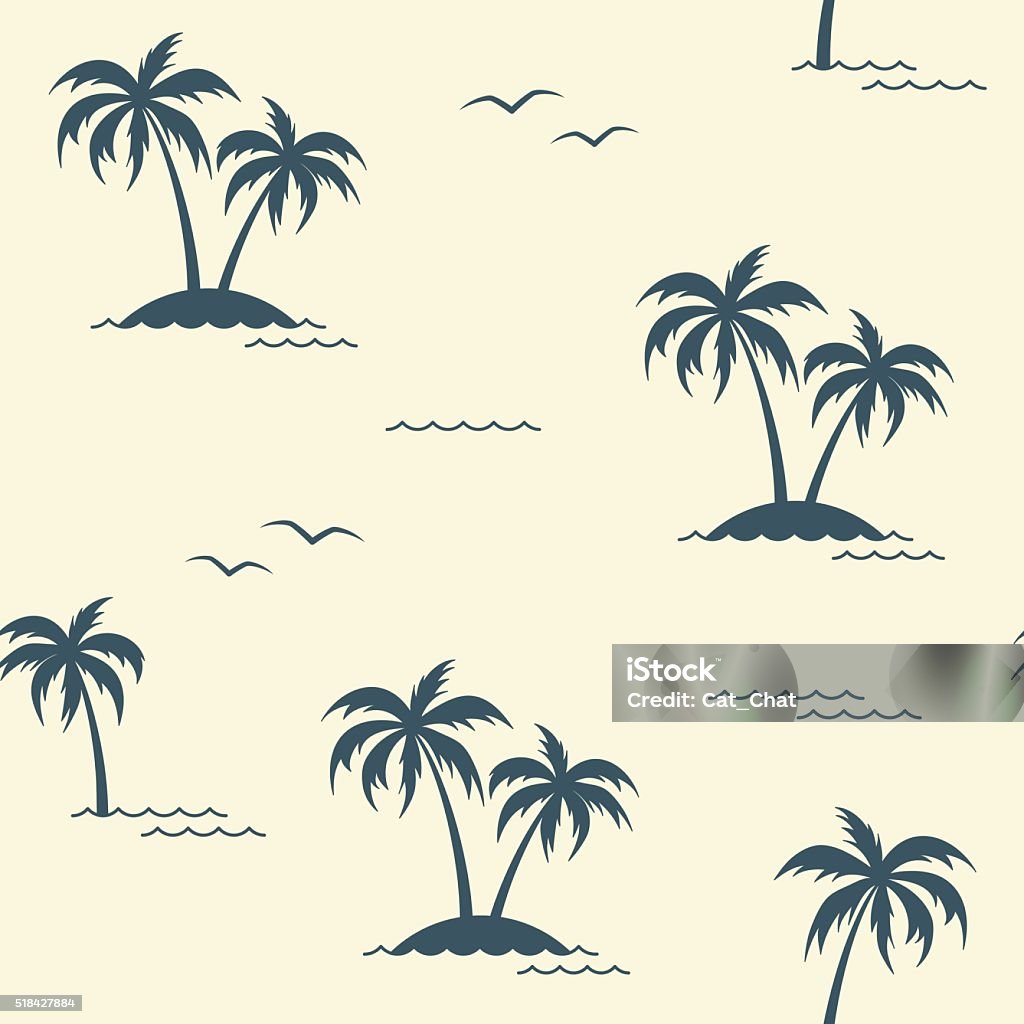 Tropische Palmen nahtlose Hintergrund - Lizenzfrei Palme Vektorgrafik