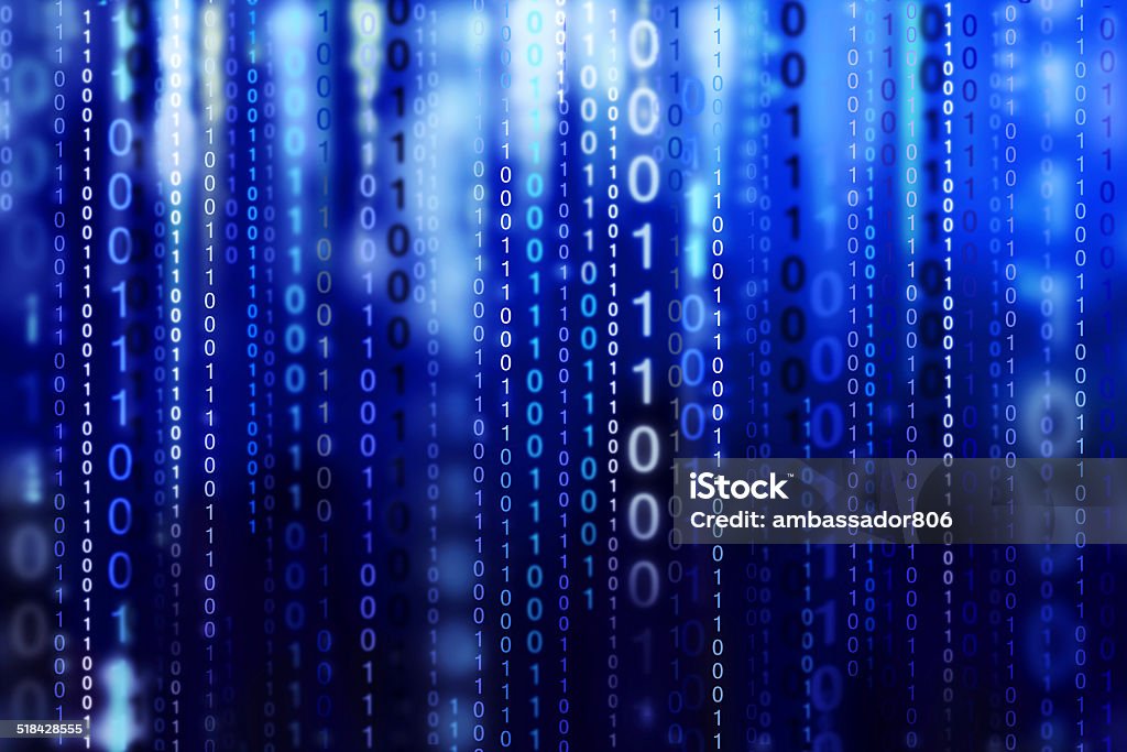 Binary Code Background Stock Illustration - Download Image Now - Binary ...