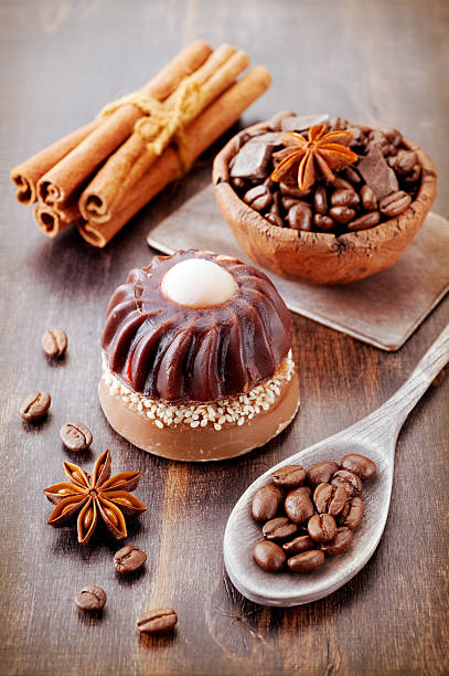 istock Coffee handmade soap with coffee beans, star anise and cinnamon 518428785
