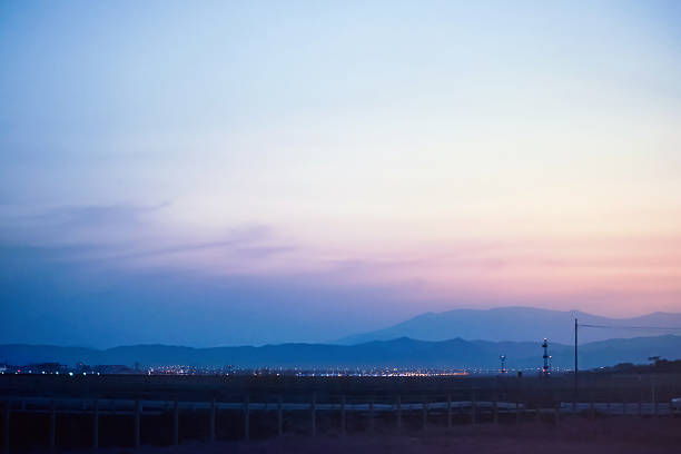 Airport in the nightfall
