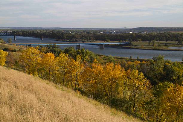 Missouri River Bismarck, ND stock photo