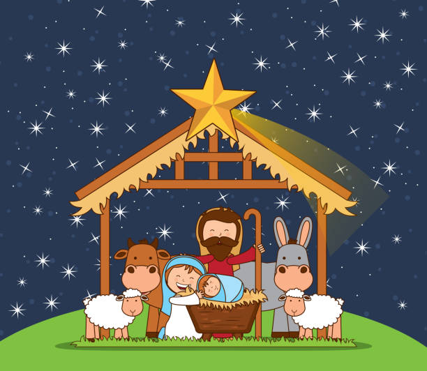 Ilustración de Diseño De Navidad y más Vectores Libres de Derechos de  Jesucristo - Jesucristo, Cuna, Natividad - Objeto religioso - iStock
