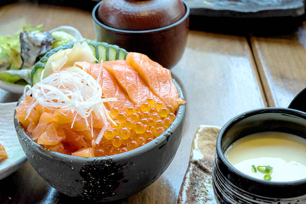 istock Japanese rice salmon 518434552