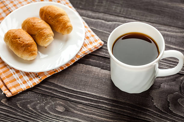 istock small croissants and cup of coffee 518435394