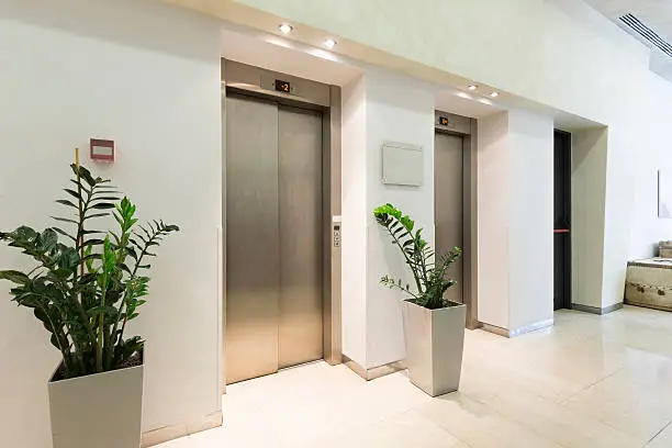 Photo of Elevators in hotel lobby