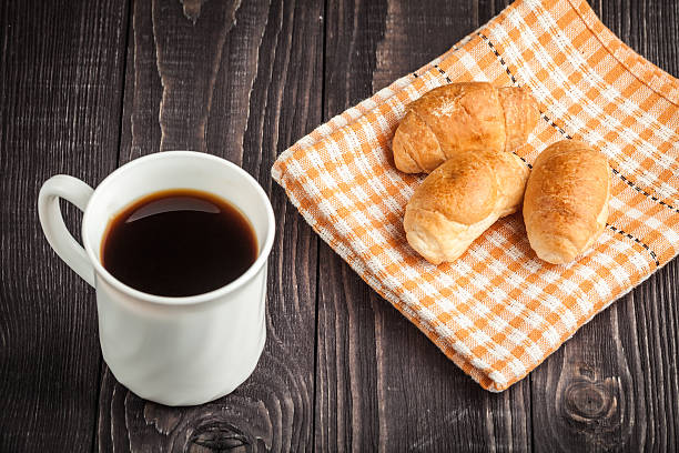 istock small croissants and cup of coffee 518437694