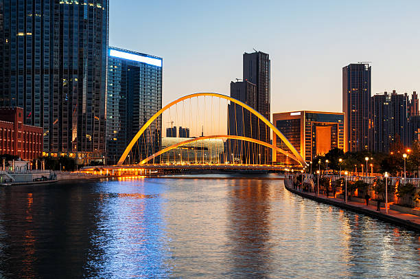 istock Tianjin bridge at night 518456081