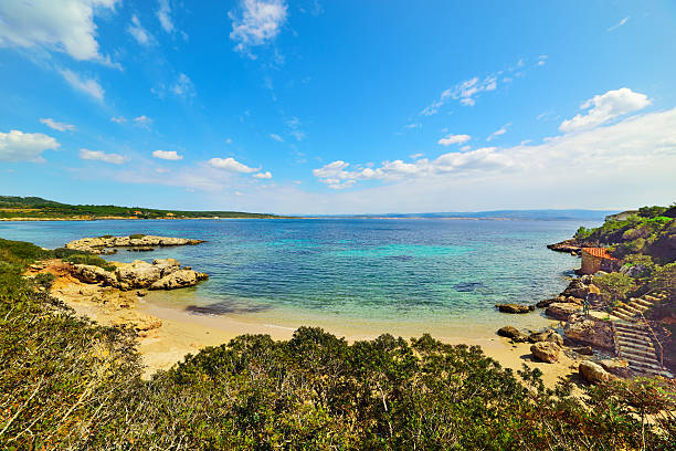 istock small cove under a blear sky in Sardinia 518460004
