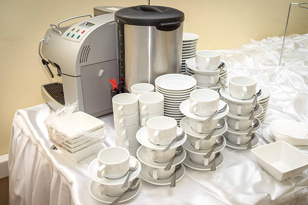 istock stacks of white color ceramic coffee cup and dish 518461330