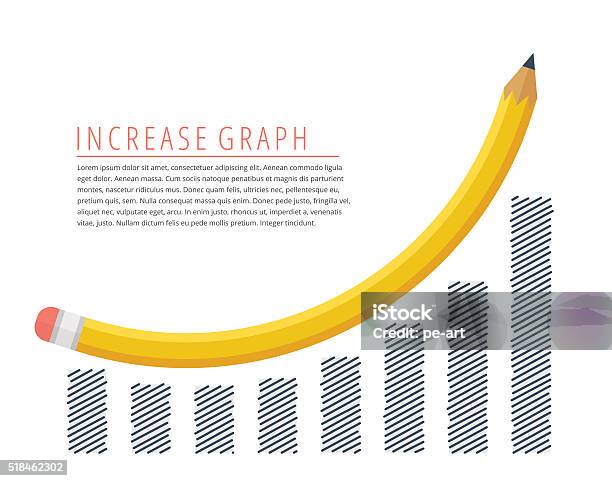 Increased To Increase Graph Concept Stock Illustration - Download Image Now ...