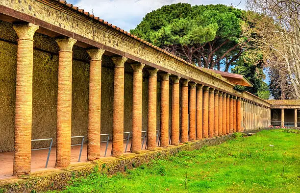 Photo of Palestra Grande or Large Gymnasium in Pompeii