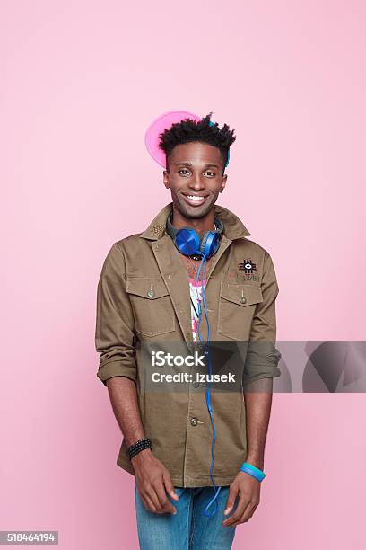 Smiling Afro American Guy Studio Portrait Stock Photo - Download Image Now - African Ethnicity, African-American Ethnicity, Men