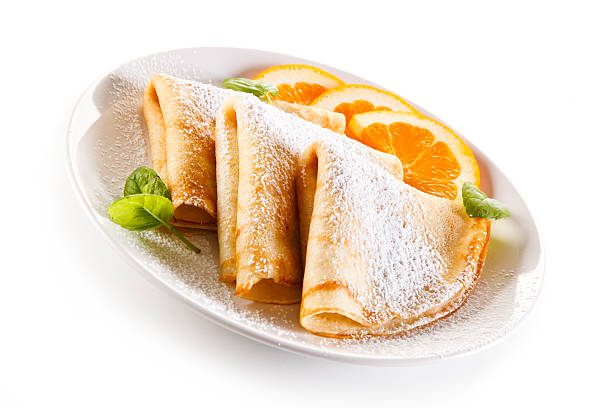 istock Crepes with cream and fruits 518464320
