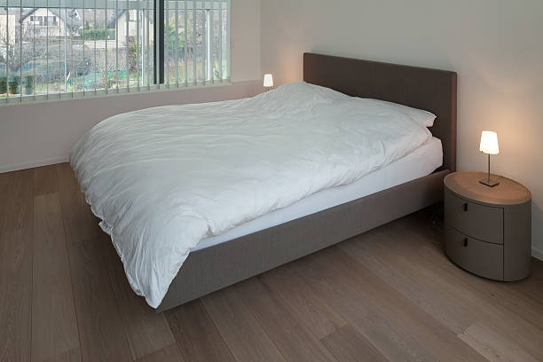 istock Interior, bedroom with parquet floor 518464756