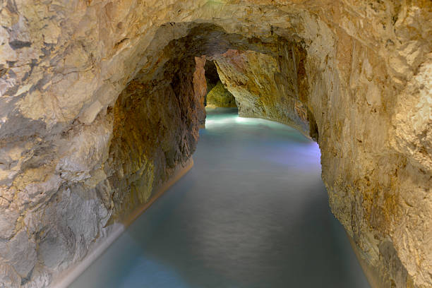 rock tube with thermal water