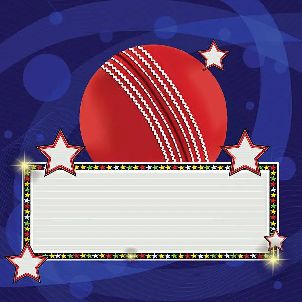 Vector illustration of Cricket Ball Background