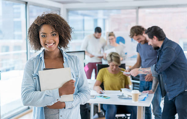 istock Woman working at a creative office 518468380