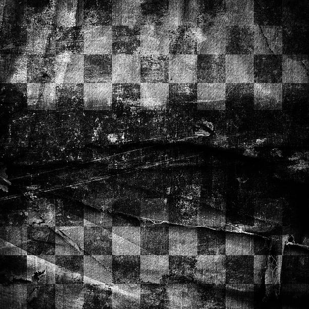 istock Grungy chessboard background with stains 518470660