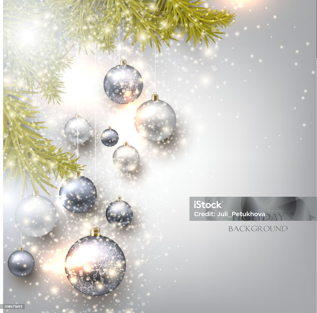 Fondo de Navidad con bolas. Colorido Navidad-baubles. Vector de - arte vectorial de 2015 libre de derechos