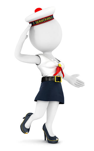 istock 3d white people woman sailor 518472633