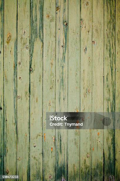 Green Peeling Wooden Planks Background Texture Stock Photo - Download Image Now - Backgrounds, Brown, Building Exterior