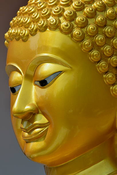 Golden Buddha Head stock photo