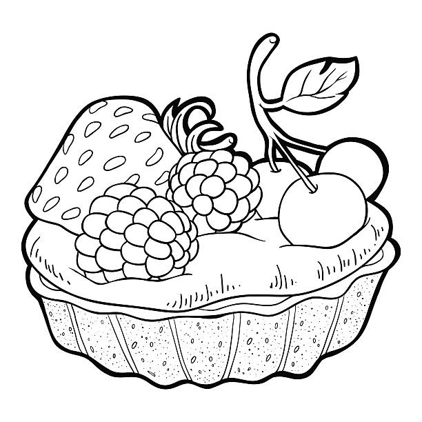 kolorowanka (cake) - dulcet stock illustrations