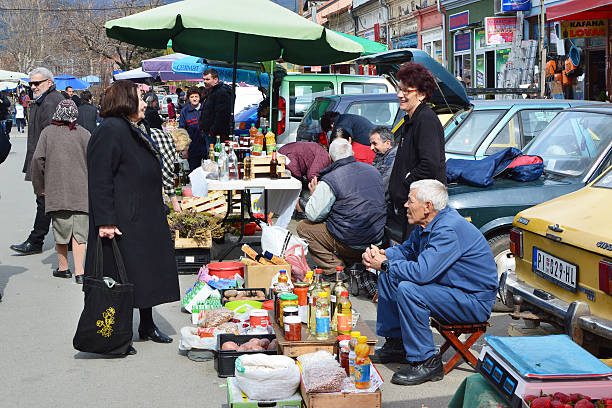 Pirot’s Farmers Market stock photo
