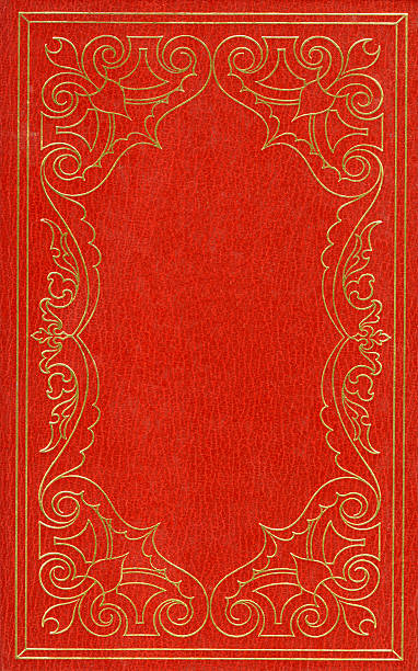 istock Red and golden leather cover 518473788