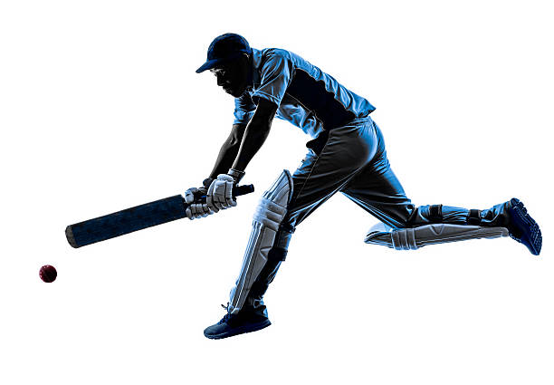 istock Cricket player  batsman silhouette 518474407
