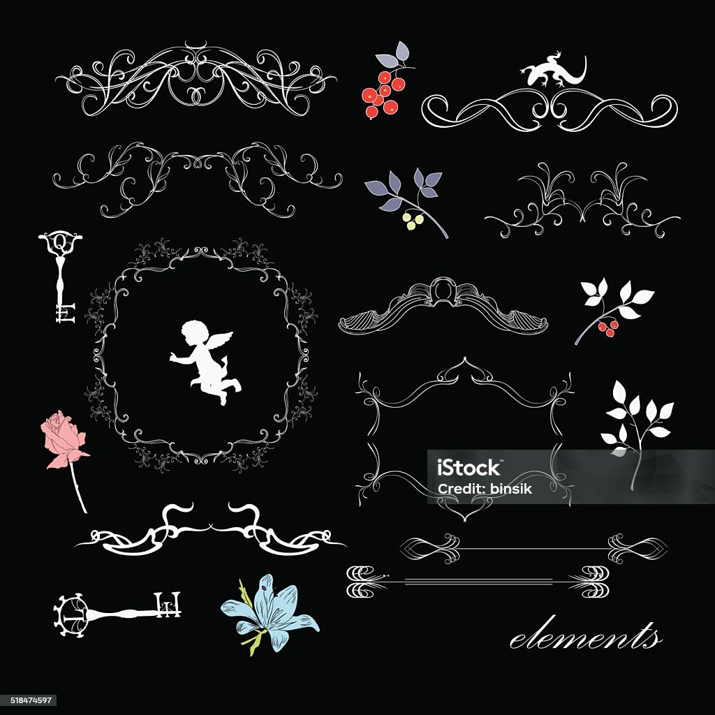 Photo Frame Elements Frames And Elements Stock Illustration - Download Image Now ...